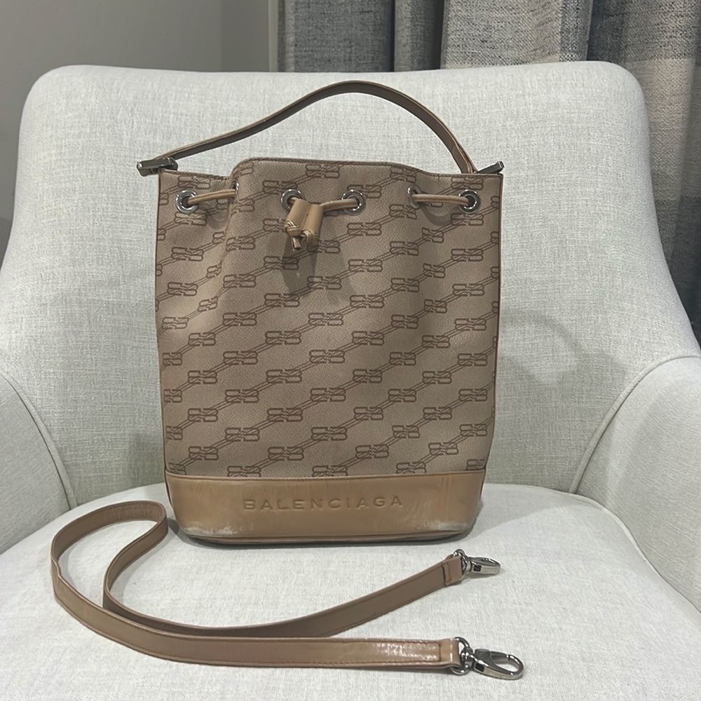 Balenciaga Logo Bucket Bag